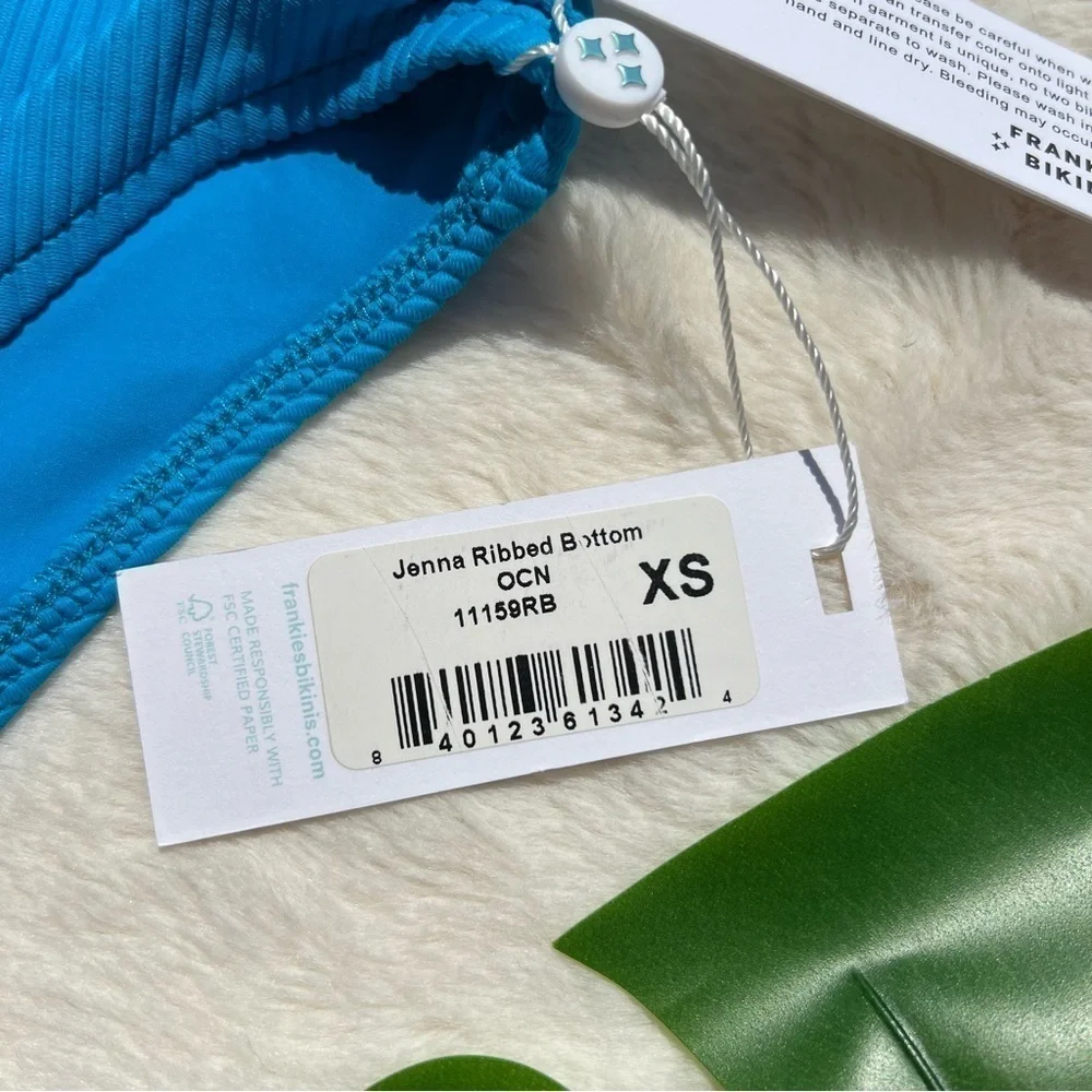 Frankie’s Bikinis Jenna Ribbed High Waisted Bottom
